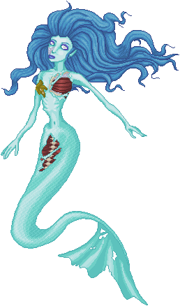A Zombie Mermaid. Base by Snoopy Femme, but can't find her site now.